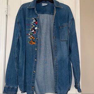 Disneyland Paris Vintage Denim Longsleeve Size Large